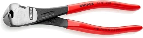 Image of KNIPEX High Leverage End Cutting Nipper with Plastic Coating 200 mm, 67 01 200