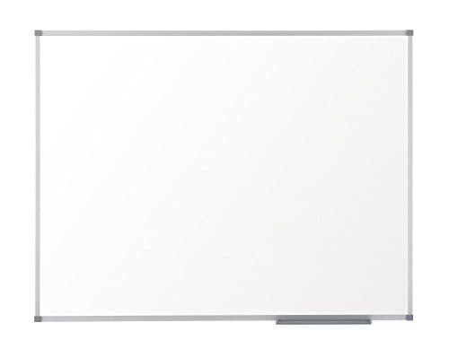 Image of Nobo Prestige Enamel Eco Magnetic Dry Wipe Whiteboard, 1200 x 900 mm, Aluminium Trim, Includes Marker, Magnets and Fitting Kit, White, 1905236