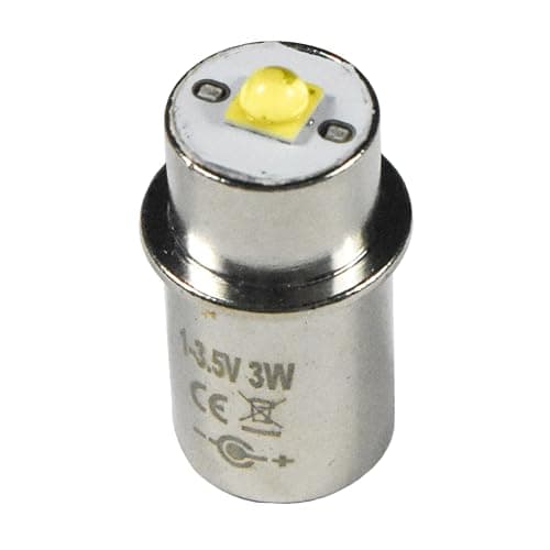 Image of HQRP 3W LED High Power Bulb Compatible with MagLite Flashlight 2-3 Cell C&D LMSA201 Mag-num Star Xenon Lamp Replacement