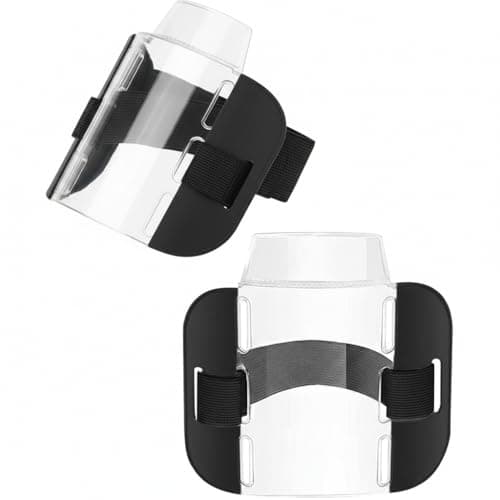 Image of 2 Pcs High Visibility SIA Badge Holder Armband with Adjustable Strap - SIA Badge Holder - Security Arm Badge Holders for Medical Staff, Warehouse, Factory, Doorman, Rescue (Black)