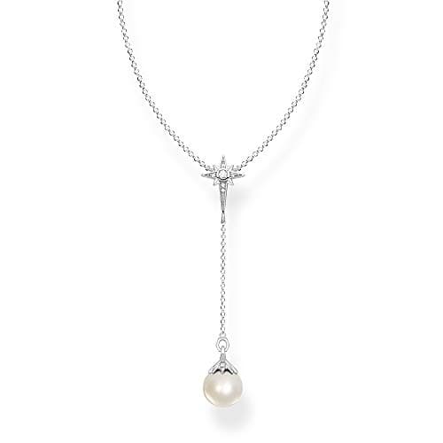 Image of Thomas Sabo Necklace pearl star silver 925 Sterling Silver