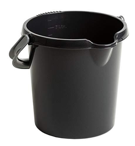 Image of High Grade Wham Colourful 5Lt Durable Plastic Reusable Bucket with Litre Scale (Black)