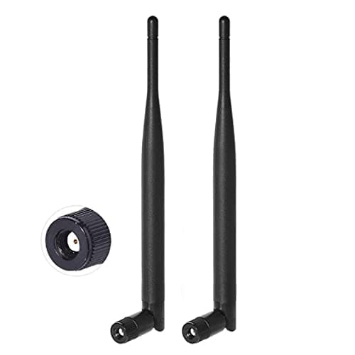 Image of Bingfu Dual Band WiFi Antenna 2.4GHz 5GHz 5.8GHz 6dBi MIMO RP-SMA Male Aerial Antenna (2-Pack) for WiFi Router Range Extender Gateway Wireless Mini PCI Express PCIE Network Card USB Adapter