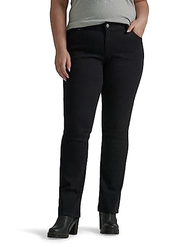 Image of Lee Women's Plus Size Regular Fit Bootcut Jean, Black, 20 Plus