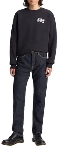 Image of Levi's Men's 505 Regular Fit Jeans, Dark Rinse, 34W / 32L