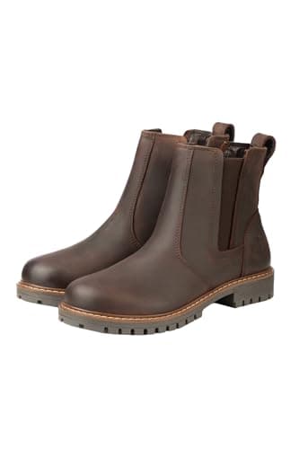 Image of Rydale Ladies Work Yard Boots Genuine Leather Footwear Women's Country Shoes (Waxy Brown, UK Footwear Size System, Adult, Women, Numeric, Medium, 6)