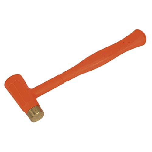 Image of Sealey BFH24 1.5 lb Brass Faced Dead Blow Hammer,orange