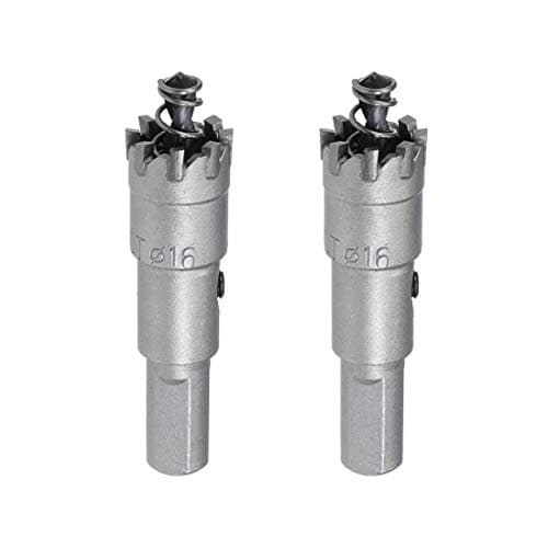 Image of sourcing map 16mm Carbide Hole Cutter, Hole Saws for Stainless Steel Sheet Metal, High Density Carbide Tooth, 2pcs