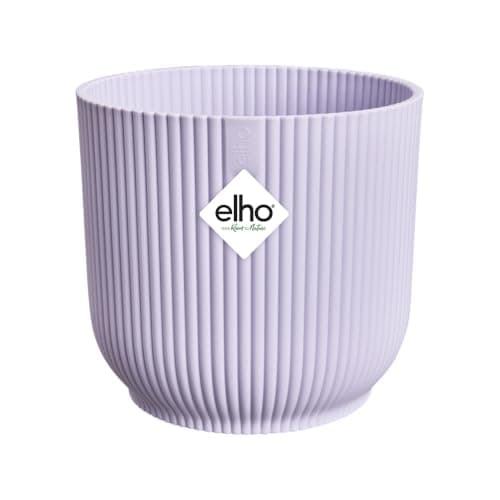 Image of elho Vibes Fold Round Mini 11-100% recyclable Flower Pot - Indoor plant pot - Ø 11.1 x H 10.5 cm - Purple/Soft Lilac