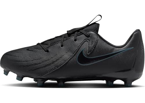 Image of NIKE Unisex Kids Jr Phantom Gx Ii Academy Fg/Mg Sneaker, Black Black Deep Jungle, 2 UK