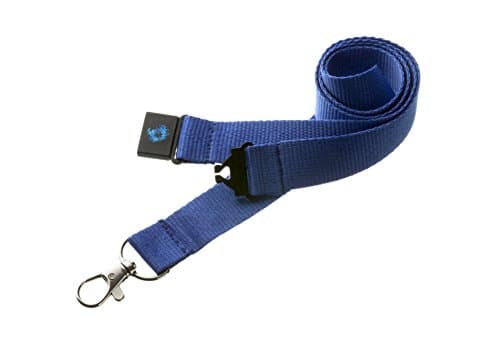 Image of Pac Supplies Global Ltd 20mm Lanyard with Safety Break away and Metal clip - BLUE