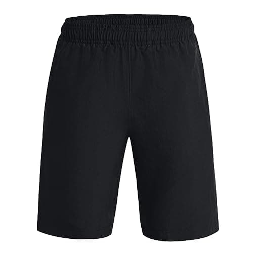 Image of Under Armour Boys Woven Graphic Shorts Junior Black/Orange 5-6 Years