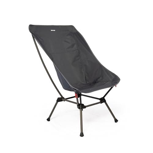Image of Vango Micro Lux Tall Camping Chair – Oversized Compact Folding Chair with Tall Back, Heavy Duty 180kg Steel Frame, Durable Endure Fabric, Carry Bag Included for Camping & Outdoor Use (India Ink)