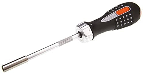 Image of Bahco 808050 1/4" Ratcheting Bit Holder Screwdriver with 6 Bits