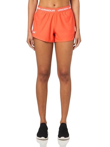 Image of Under Armour Womens Tech Play Up Shorts, (847) Fire / / White, S