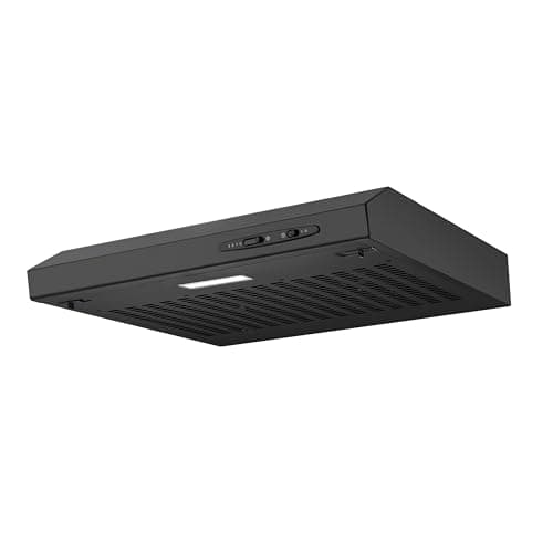 Image of Cookology 60cm Visor Cooker Hood - 217.6 m³/h Kitchen Extractor Fan - Slim Design - Slide Controls - LED Light - Black