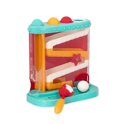 Image of Battat – Pound – a – Ball Toy – Ball Maze for Babies – Fine Motor Skill Toy – 12+ Months – Pound & Roll, Light Blue