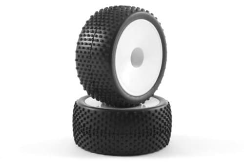 Image of Fastrax 1/10th Mounted Buggy Tyres Lp 'Block' Rear