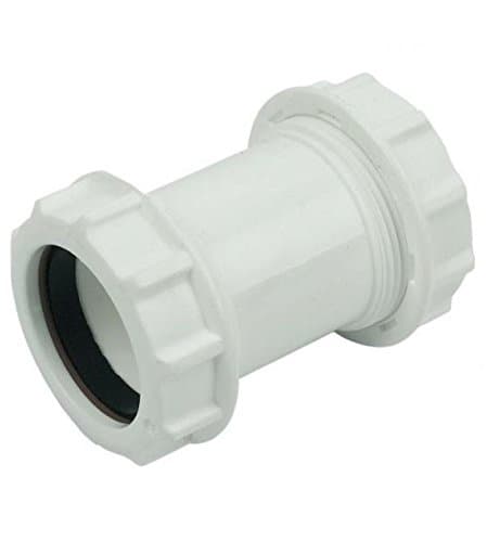 Image of FLOPLAST 40mm Compression Waste Coupling - White - Bag of 2