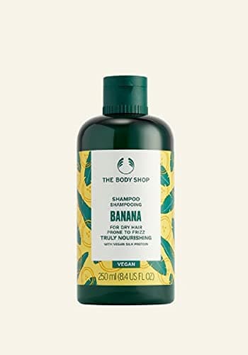 Image of The Body Shop Banana Truly Nourishing Shampoo anti frizz moisturising dry hair Vegan 250ml