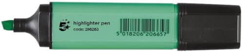 Image of 5 Star Office Highlighter Chisel Tip 1-5mm Line Green [Pack 12]
