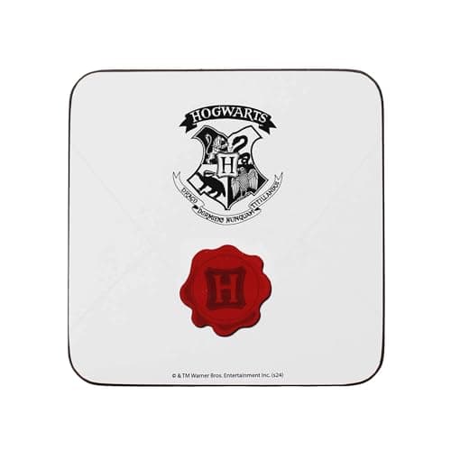 Image of Half Moon Bay | Harry Potter | Invitation to Hogwarts Letter Drinks Coaster | New Home Gifts & Living Room Accessories | Bar Accessories | Drink Coaster