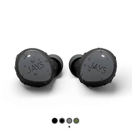 Image of Jays True Wireless Bluetooth Headphones - m-Seven - Grey - Earphones In-Ear 38h Playtime & Mic