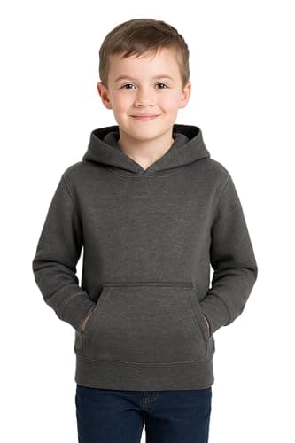 Image of A2Z 4 Kids Girls Boys Plain Sweatshirt Tie Dye Pullover - Plain Sweat Hoodie Charcoal 13