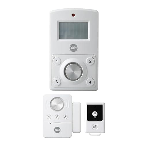 Image of Yale Mini Wireless Alarm Kit - 130 dB siren, Motion Detector, 4 digit PIN Code, Door Contact, Key Fob with 70 m range, Battery Powered
