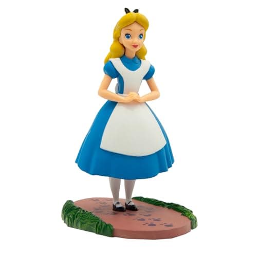 Image of Bullyland 11400 Toy Figure, Walt Disney Alice in Wonderland, Approx. 10.4 cm, Ideal as a Cake Topper, Detailed, PVC-Free, Great Gift for Children’s Imaginative Play