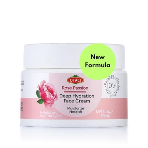 Image of OTACI Damask Rose Deep Hydration Face Cream, Moisturizing, Anti-Aging, Nourishing, Hydrating, Protective, Naturally Vegan