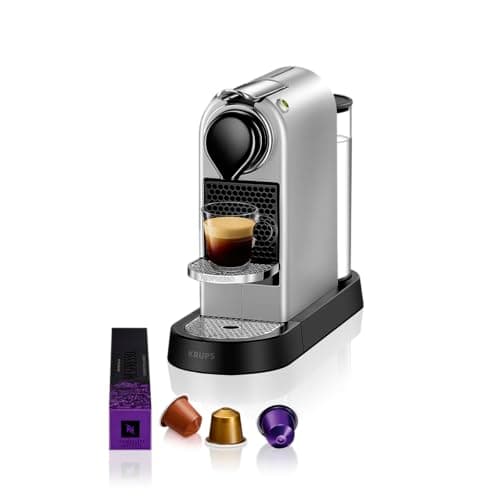 Image of Nespresso Citiz Automatic Pod coffee machine for Americano, Decaf, Espresso by Krups in Silver