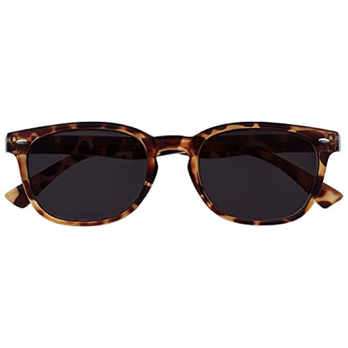 Image of OPULIZE ORA Reading Sunglasses - Designer Style Round Frame - Tinted UV400 Protection Lens - Spring Hinges - Brown Tortoiseshell +1.50