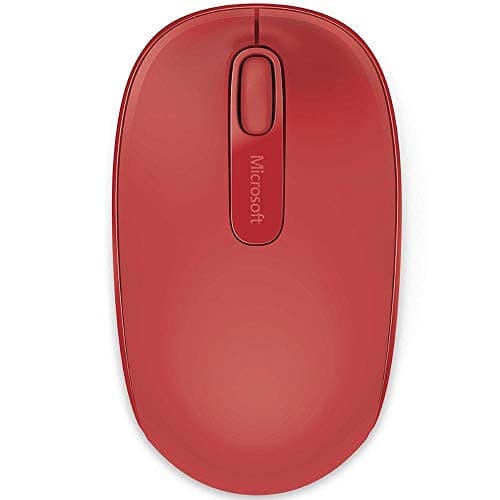 Image of Microsoft 1850 3 Button Wireless Mobile Mouse - Flame Red