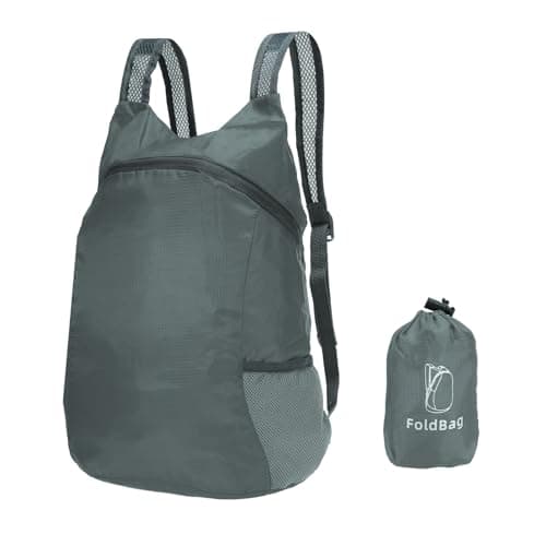 Image of PATIKIL Hiking Backpack, 15L-20L Packable Lightweight Backpack Daypack Small Foldable Outdoor Camping Cycling Backpacking Shoulder Bag, Grey