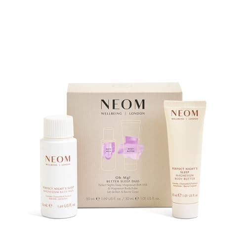 Image of NEOM Oh Mg! Better Sleep Duo Gift Set | Perfect Night's Sleep Magnesium Bath Milk & Magnesium Body Butter I 100% Natural I Feel relaxed and ready for bed