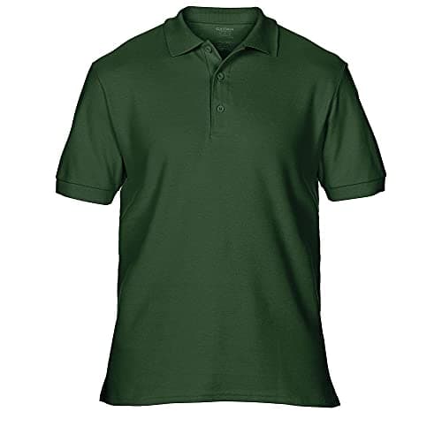 Image of Gildan Mens Premium Cotton Sport Double Pique Polo Shirt (L) (Forest Green)