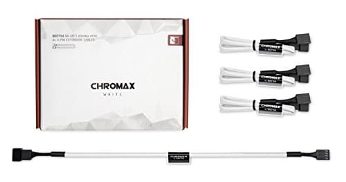 Image of Noctua NA-SEC1 chromax.white, 3-Pin/4-Pin Extension Cables (30cm, White)
