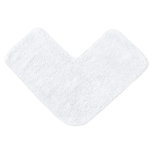 Image of Allure Corner Shower Mat – 100% Cotton L-Shaped Bath Mat Supersoft & Absorbent (White)