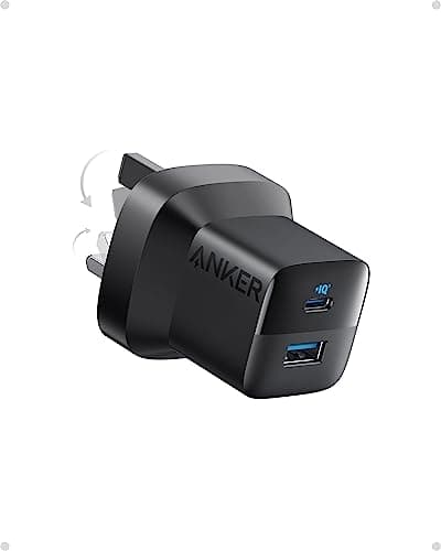 Image of USB C Plug, Anker 33W 2-Port USB C Charger for Laptop, iPhone 15/15 Pro Max/14/13, Galaxy, Pixel, iPad, and More (Cable Not Included) - Black