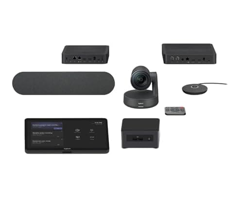 Image of Logitech Room Solution for Teams Medium Kit – Rally PTZ 4K UHD Camera, Intel NUC, Tap Controller, Table & Display Hub, Rally Speaker & Mic Pod, Strong USB Cable, PC & Rally Mount Kit (Renewed)