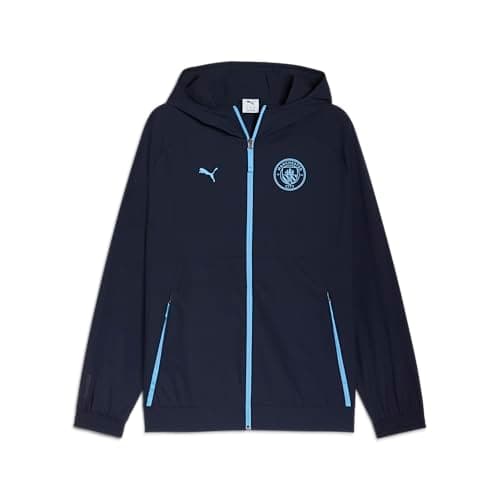 Image of PUMA Manchester City FC Men's Pumatech Jacket 25/26, Blue (Deep Navy x Team Light Blue), s