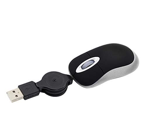 Image of elec Space Mini Retractable Cable Wired USB Optical Mouse Great for Kids & Travel for A pple Ma c HP Dell Lenovo Thinkpad Sony Asus Acer Tablet PC Laptop