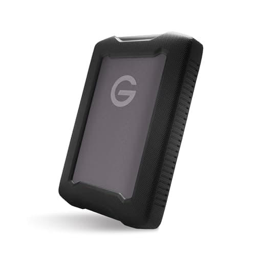 Image of SanDisk Professional 2TB G-Drive ArmorATD, portable rugged external hard drive, HDD up to 130 MB/s, Dust, Drop, Shock & Water resistant, USB-C (5Gbps), USB 3.0, Thunderbolt 3