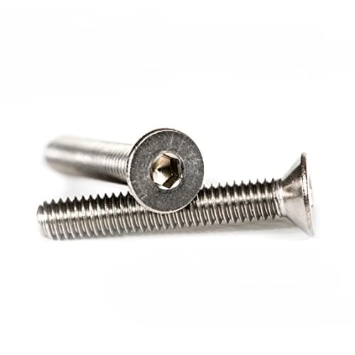 Image of M3 (3mm x 30mm) Hexagon Socket Countersunk Head Cap Screws Flat Head Stainless Steel A2 (Pack of 20) D08ABC