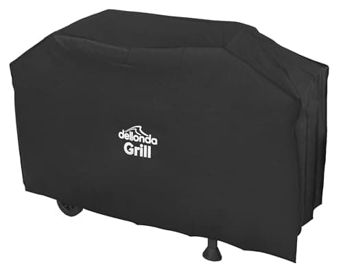 Image of Dellonda Black PVC Cover for BBQs, Water-Resistant for Outdoor Use, 1370 x 920mm - DG20