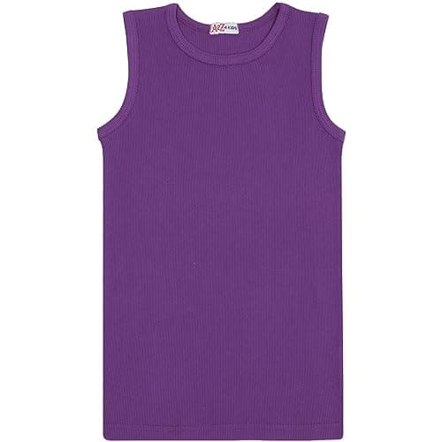 Image of A2Z 4 Kids Boys Sleeveless Vest Lightweight Breathable Running Tank Top for Summer Soft Comfortable - Vest Purple 11-12