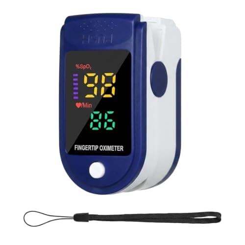 Image of Fingertip Pulse Oximeter for Adults, Portable SpO2 and Heart Rate Monitor with LED Display and Lanyard, Oxygen Level Reader for Sports Aviation and Daily Use, Finger Clip Sats Monitor Compact Design