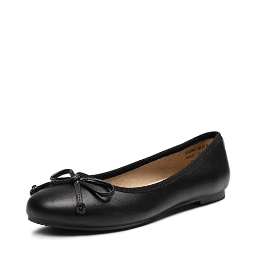 Image of DREAM PAIRS Womens Classic Bow Flats Ballerina Slip on Formal Casual Pumps Style Shoes,Size 5,Black,SDFA2203W-E