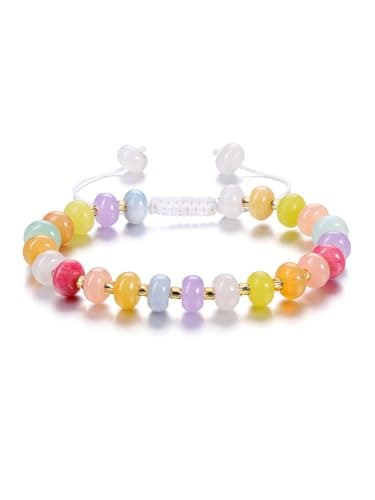 Image of CrystalTears Crystal Bracelet for Women Colorful Gemstone Beaded Bracelets Natural Healing Crystal Stone Bead Bracelet Summer Beach Jewellery Gifts for Women Mum Christmas Birthday